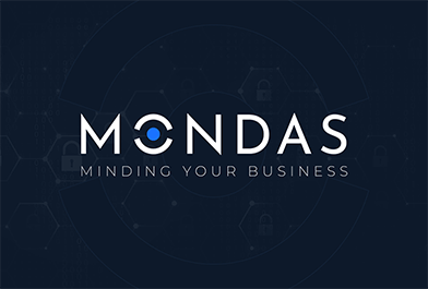 The Mondas logo on a dark background