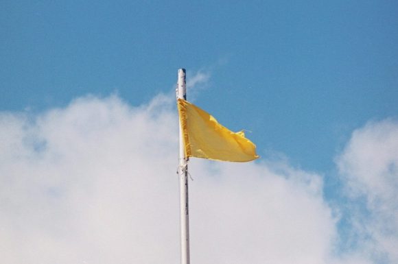 Yellow flag to represent a capture the flag challenge.